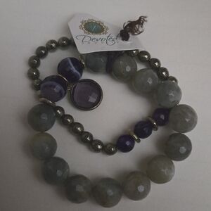 Devoted Cloudy Quartz Stretch Bracelets